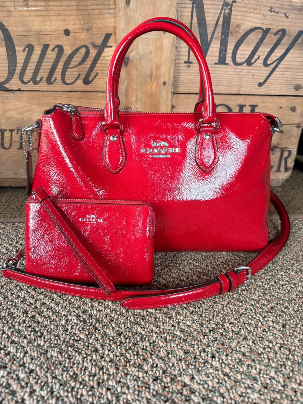Coach Georgia Satchel with wristlet CV942
